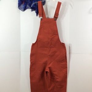 Komodo rust organic cotton Joy overalls dungarees